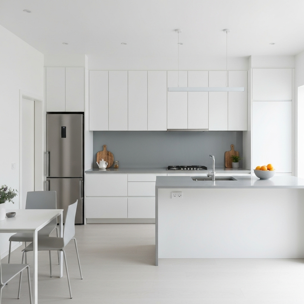 Cocina renovada minimalista
